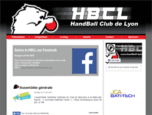 Tablet Screenshot of handball-lyon.com